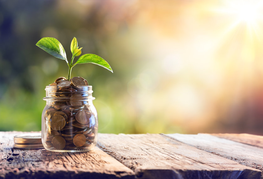 Savings from energy efficiency in a jar.