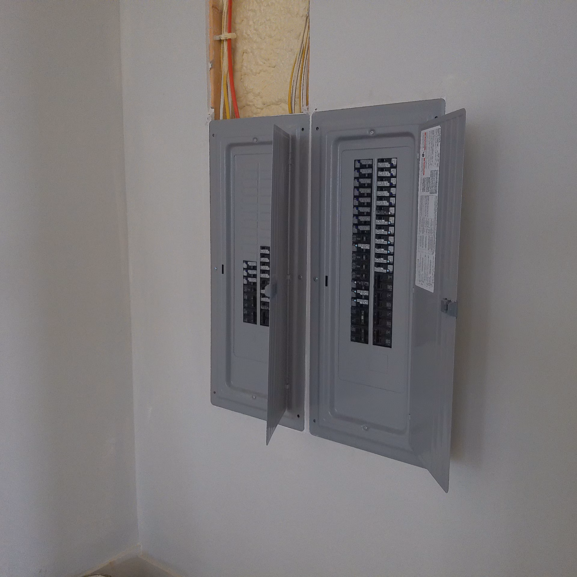 Electrical work in a new home. Electrical Panel